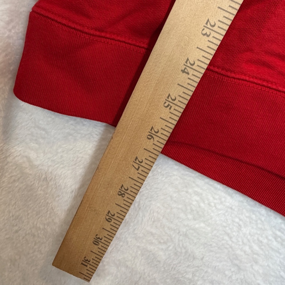 JCP Sweatshirt Mens Size Large Red 100% Cotton Crew Neck Basic Casual Preppy - Picture 7 of 8